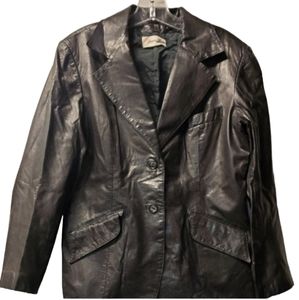 Black leather jacket